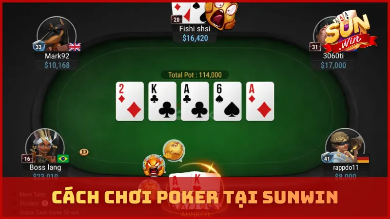Cách chơi Poker tại SUNWIN