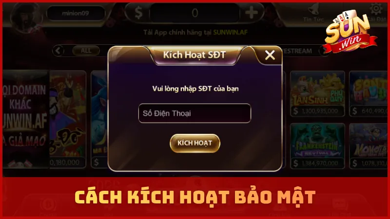 Cách kích hoạt bảo mật