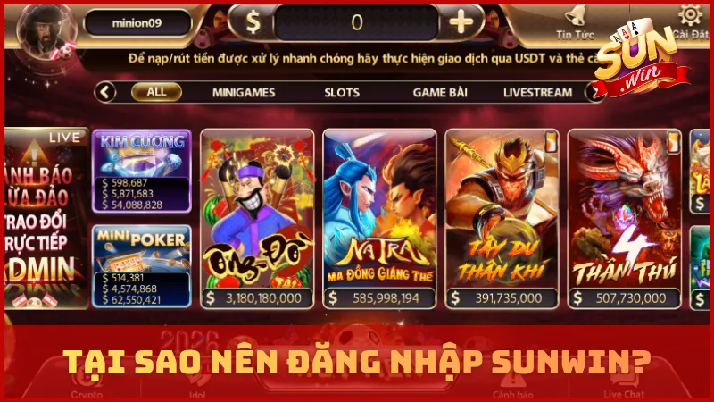 Lý do nên đăng nhập SUNWIN