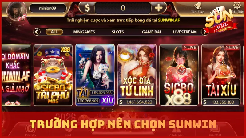 Trường hợp nên chọn SUNWIN